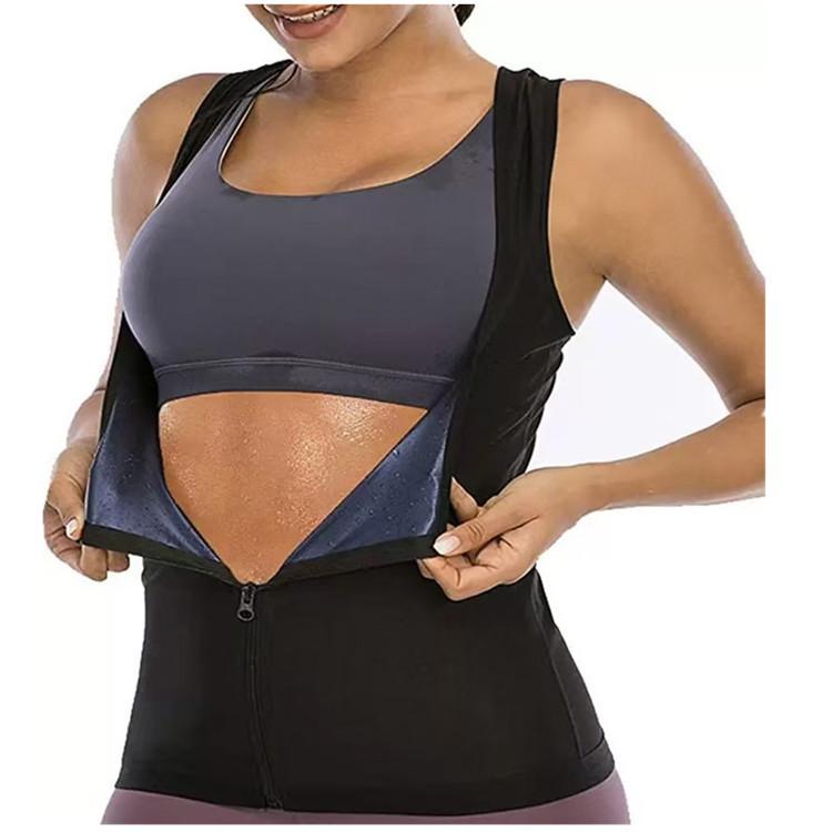 Women s Tummy Control Zippered Fitness Vest - Sweat-Inducing Yoga Waist Trainer & Body Shaper 2XL/3XL