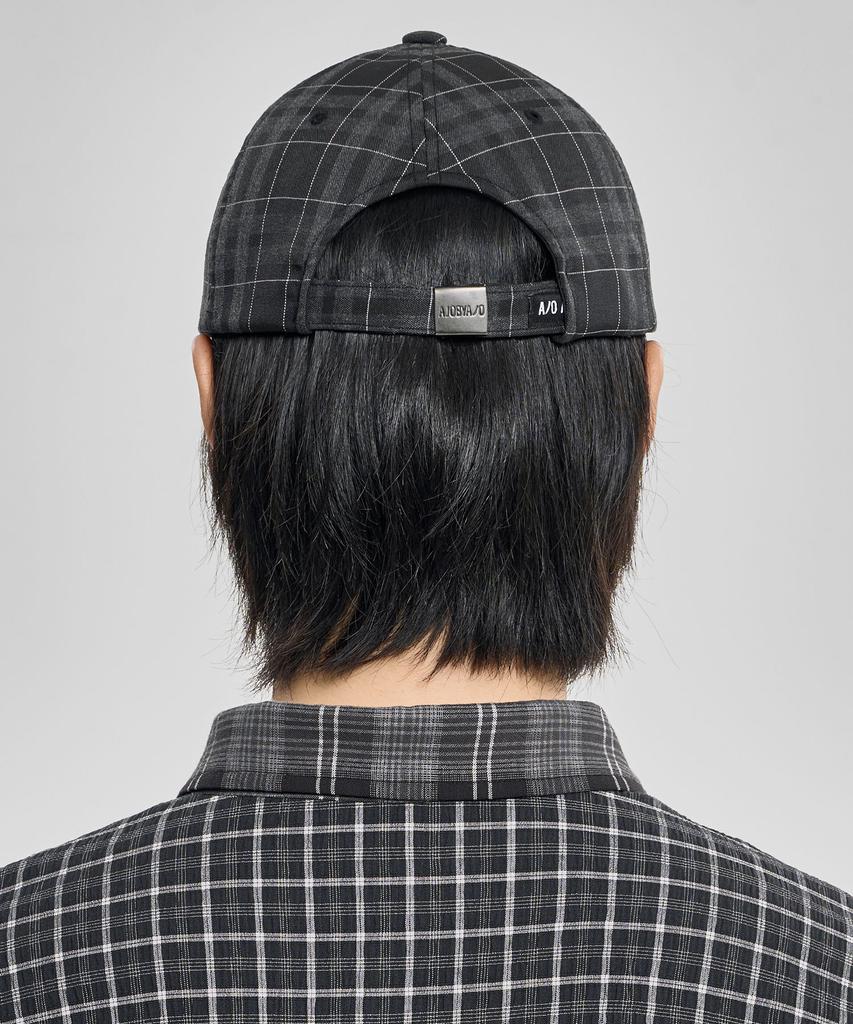 AJOBYAJO Check Baseball Cap [Black]