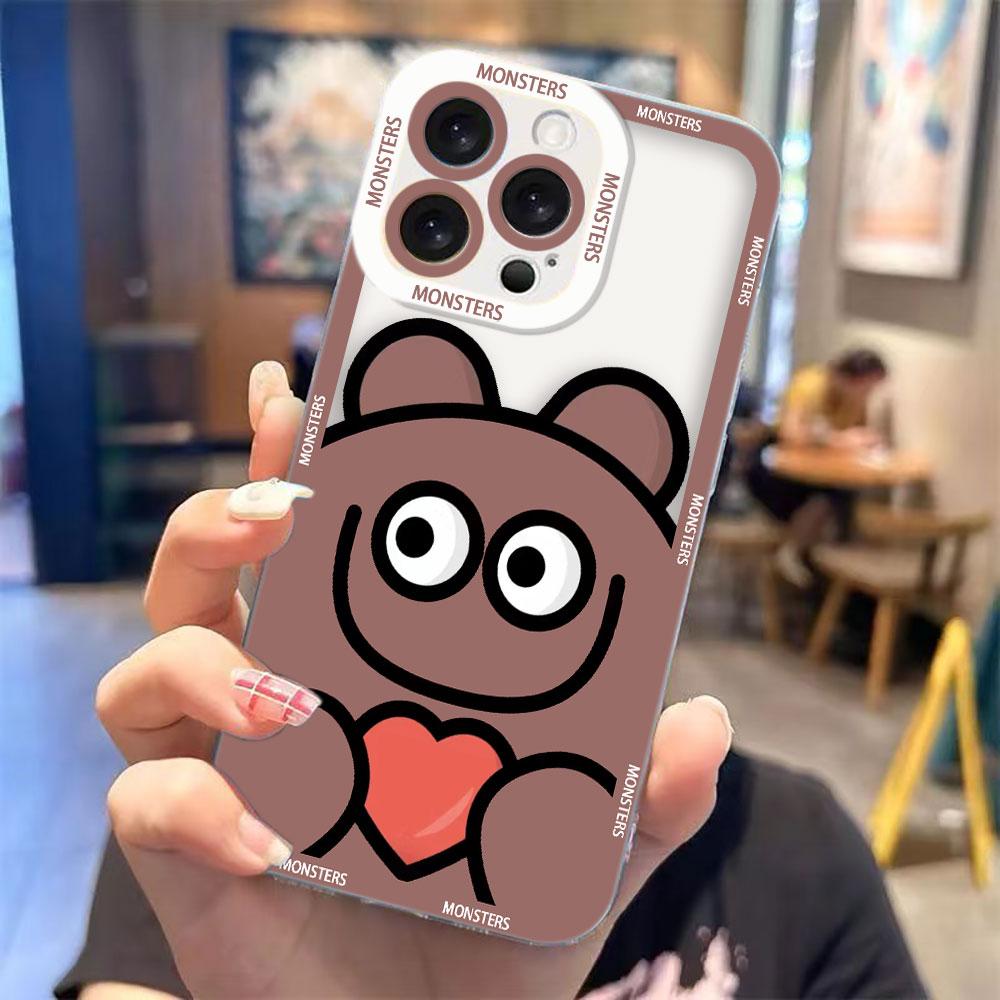 Cute Little Monster Clear Phone Case For Samsung A03S A03 A04 A05 A05S A06 A7 A11 A10S A12 A13 A14 A15 A16 NOTE 10 20 ULTRA Case
