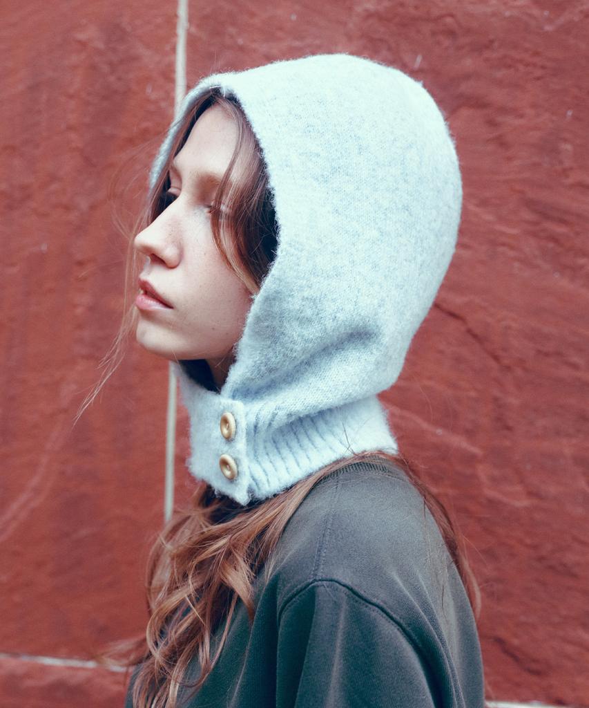 CITTA Wool Blended 2 Button Point Balaclava_Cta939(Sky Blue)