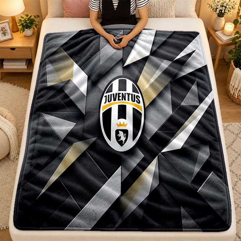 Manta de Flanela Juventus FC Manta Quente Macia para Uso Interno no Sofá Cama Sala de Estar