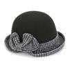 Women S Elegant Wool Bucket Hat With Bow Plaid For Mom Autumn Winter