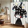 Whimsical Jester Shower Curtain - Colorful Stars & Polka Dots, Fade-Resistant Polyester, Machine Washable