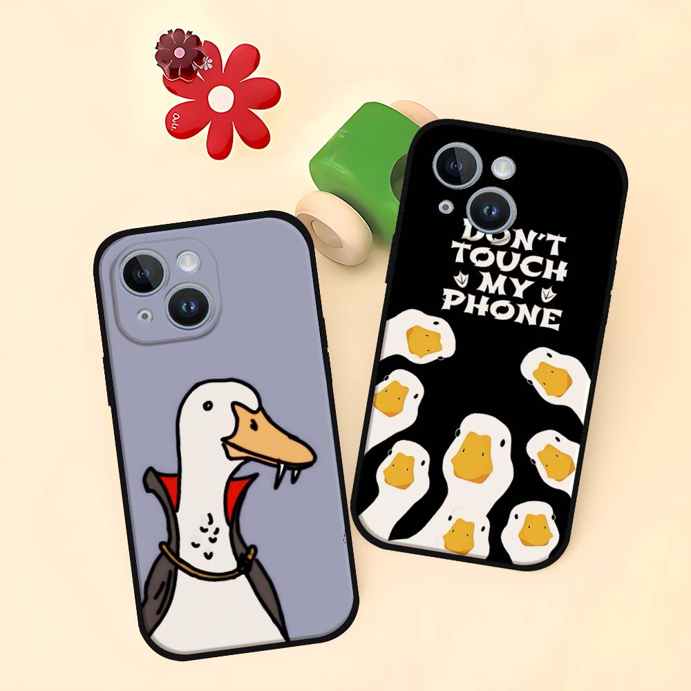 Funny Duck Phone Case Soft TPU Skin-Friendly For IPhone 17/16/15/14/13/12/11 Series: PRO, MAX, PLUS ,Mini