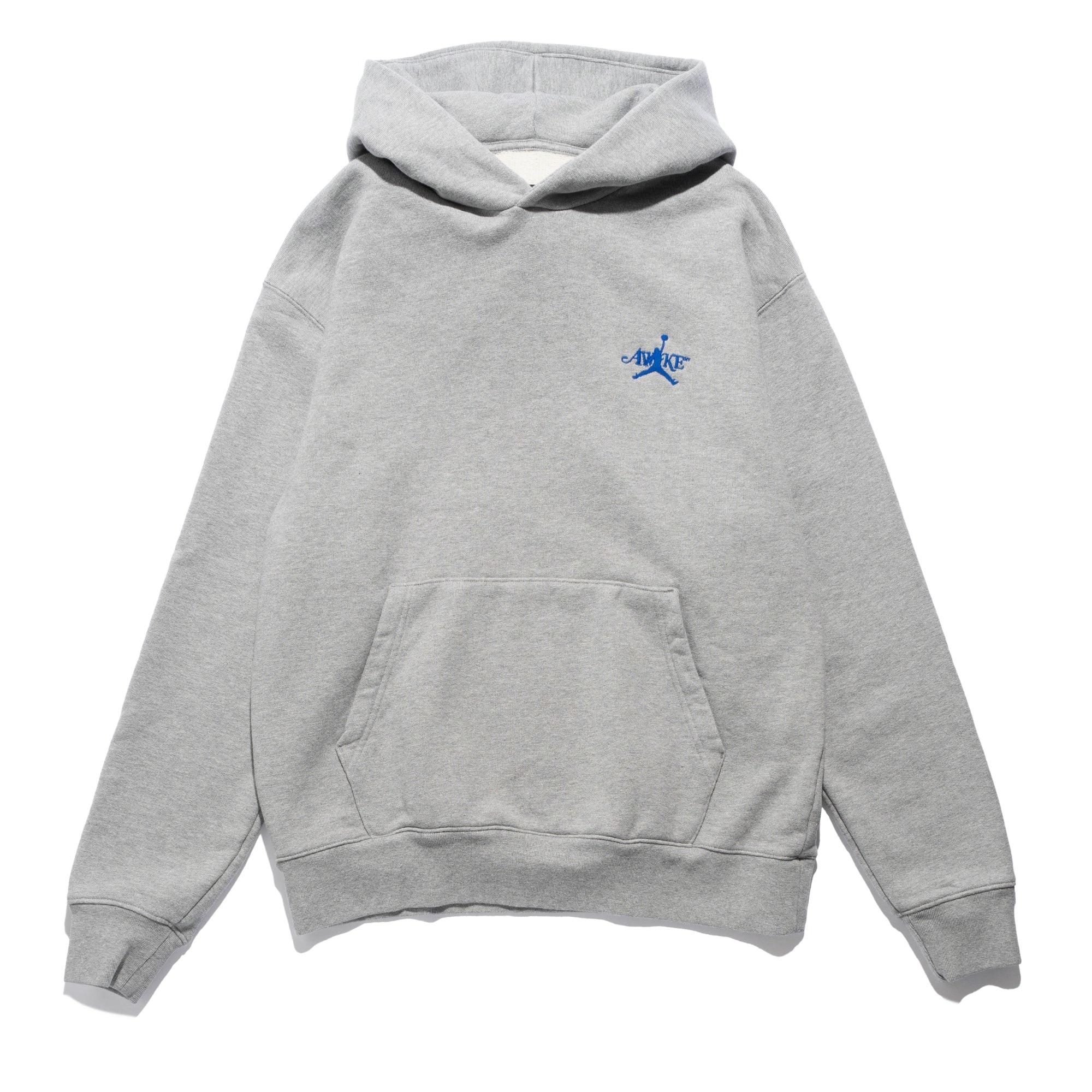 Air Jordan x Awake NY Fleece Hoodie Asia Sizing Dark Grey Heather Game Royal Men s FQ5444-091 S