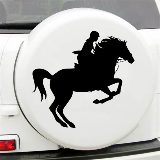 Riding Horse Car Styling Stickers Window Bumper Vehicle Decal Sport Decoration