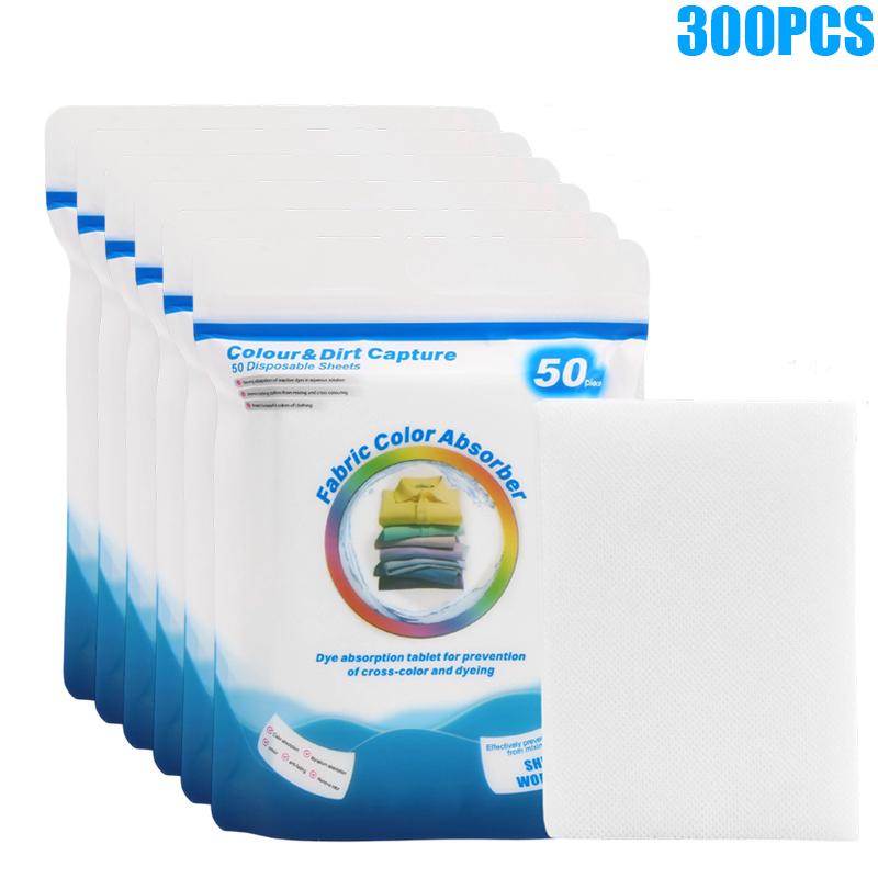 500/50PCS Dyeing Laundry Sheets Home Washing Machine Color Absorption Sheet Clothing Not Dyeing Color Catchers Laundry Tablets