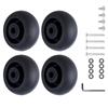 Set of 4 Travel Luggage Suitcase Replacement Wheels 40x18mm Plastic Caster Wheels Repair Kits Shelf Replacement Wheels