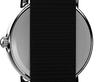 Timex Weekender 31 mm Damenuhr – silberfarbenes Gehäuse, weißes Zifferblatt, schwarzes Stoffarmband, Schwarz/Silberfarben/Weiß. , modern