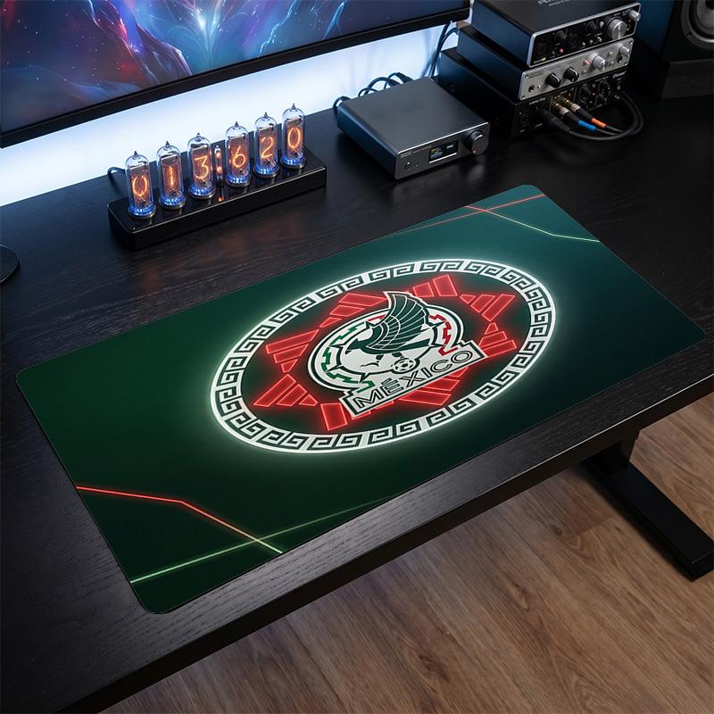 Mexico footbal Crest Mouse Pad, Extended Non Slip Rubber Desk Mat for Gaming Office Laptop Fan Gift