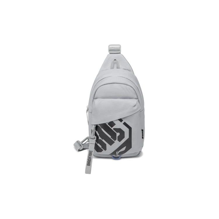 

Li Ning Badfive Баскетбольная серия Повседневная спортивная полиэстеровая нагрудная сумка Унисекс сумки Туманно-серый ABDU095-2 Mist Gray