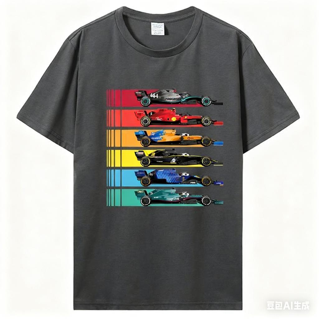 Ανδρικά T-shirts F1 Racing Μόδα Αυτοκίνητα Εκτυπώσεις Βίντατζ Βαμβακερό T-shirt Κορυφή