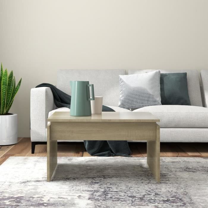 VidaXL Coffee Table Sonoma Oak 68x50x38 Cm Chipboard