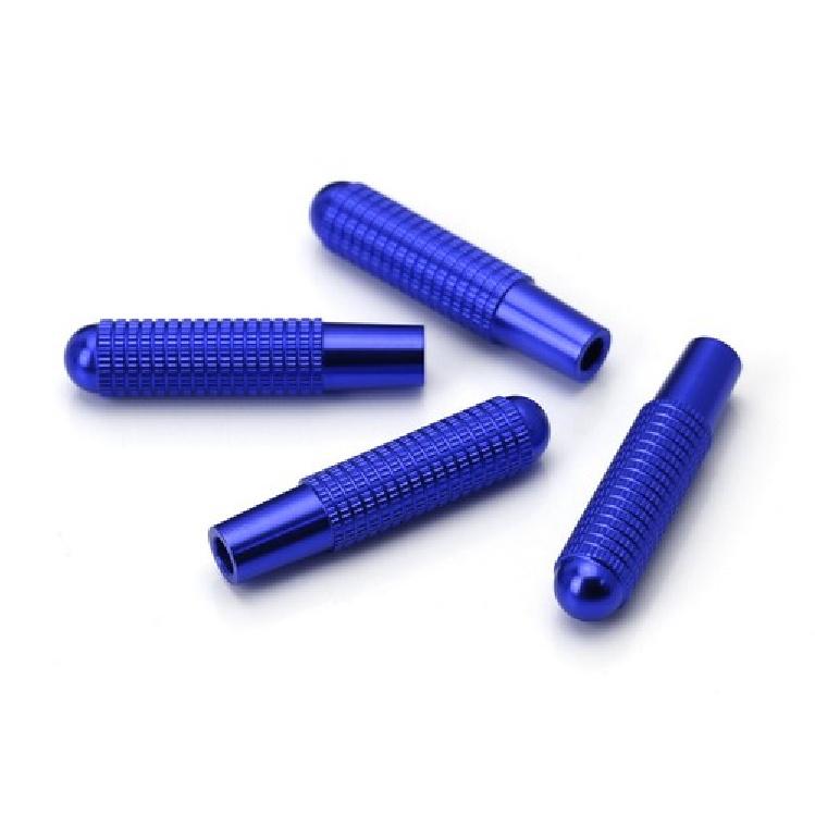 Blue Aluminum Bolt-On Replace Door Lock Knobs For Mercedes C E S GLC GLE Class