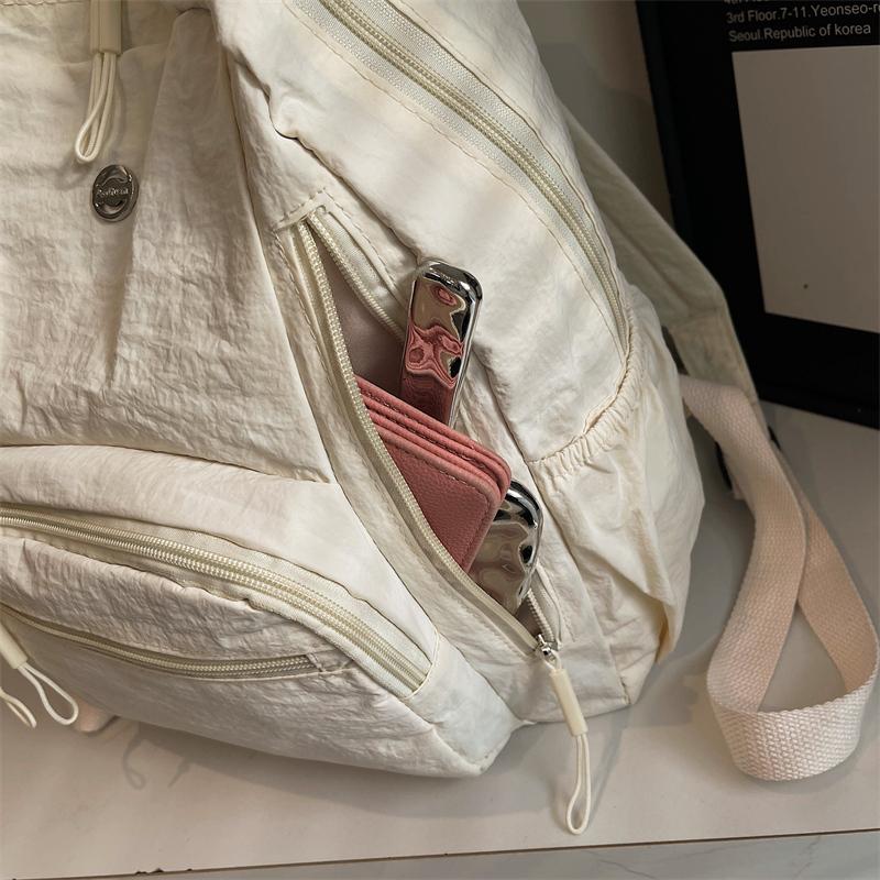 Mochila Ligera de Moda Bolso Diario de Moda Casual Mochila Escolar de Gran Capacidad para Estudiantes Diseño Minimalista para Viajes al Trabajo con Bolsillos Funcionales