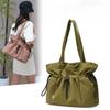 Casual Large Capacity Drawstring Anti-Theft Shoulder Bag Urban Minimalist Tote Bag Casually