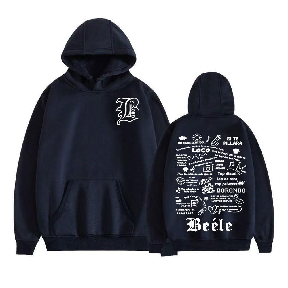 Rapper Beele Borondo Tour 2025 Print Hoodies Men Women Comfort Fleece Long Sleeve Pullovers Harajuku Hip Hop Fashion Sweatshirts