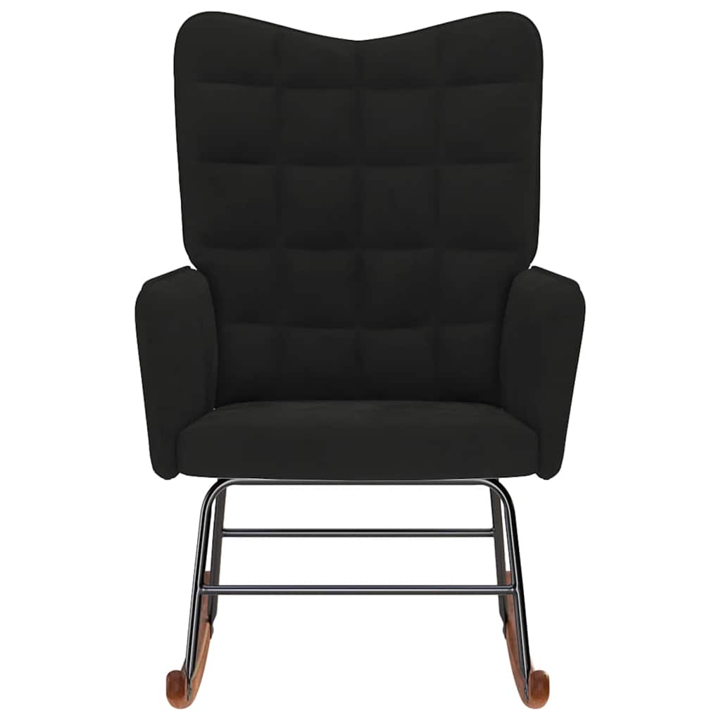 Black Velvet Rocking Chair