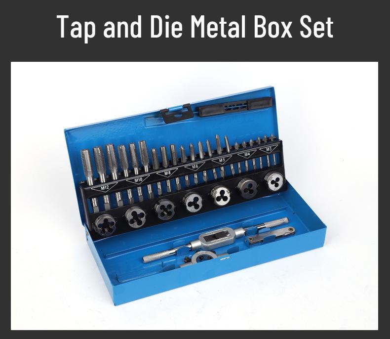 Metric & Imperial Hand Tap Wrench Set with Die Twister Rack