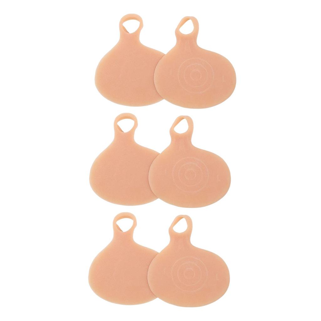 3 Pairs Foot Pads Strechy Shockproof Anti Slip Support for Sports Shoes High Heels , Skin Color