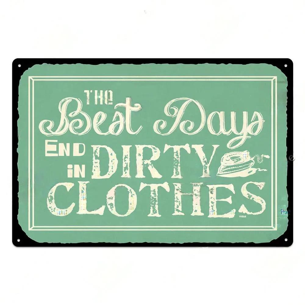 Laundry Room Billboard Vintage Metal Tin Sign Decor Funny Poster Plate Rust Decorative Plaque Tinplate Dry Clean Store Signs