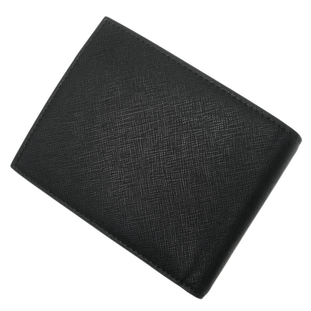 Emporio Armani Bonded Leather Y4R165 Y019V 81072 Men's Bi-fold Wallet, Black, [Used]