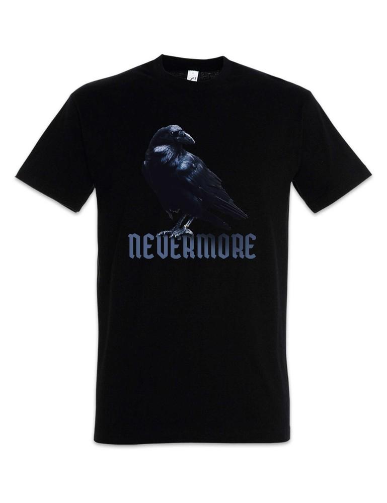 

Nevermore Raven T-Shirt Edgar Allan Allen Symbol Poe Ravens Horror Author 4XL