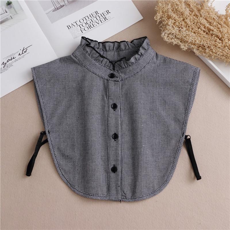 Hollow Lace Chiffon Doll Cotton Fake Collar Blouse Sweater Detachable Shirt Collar False Collar Lapel Women Top Collars Decor