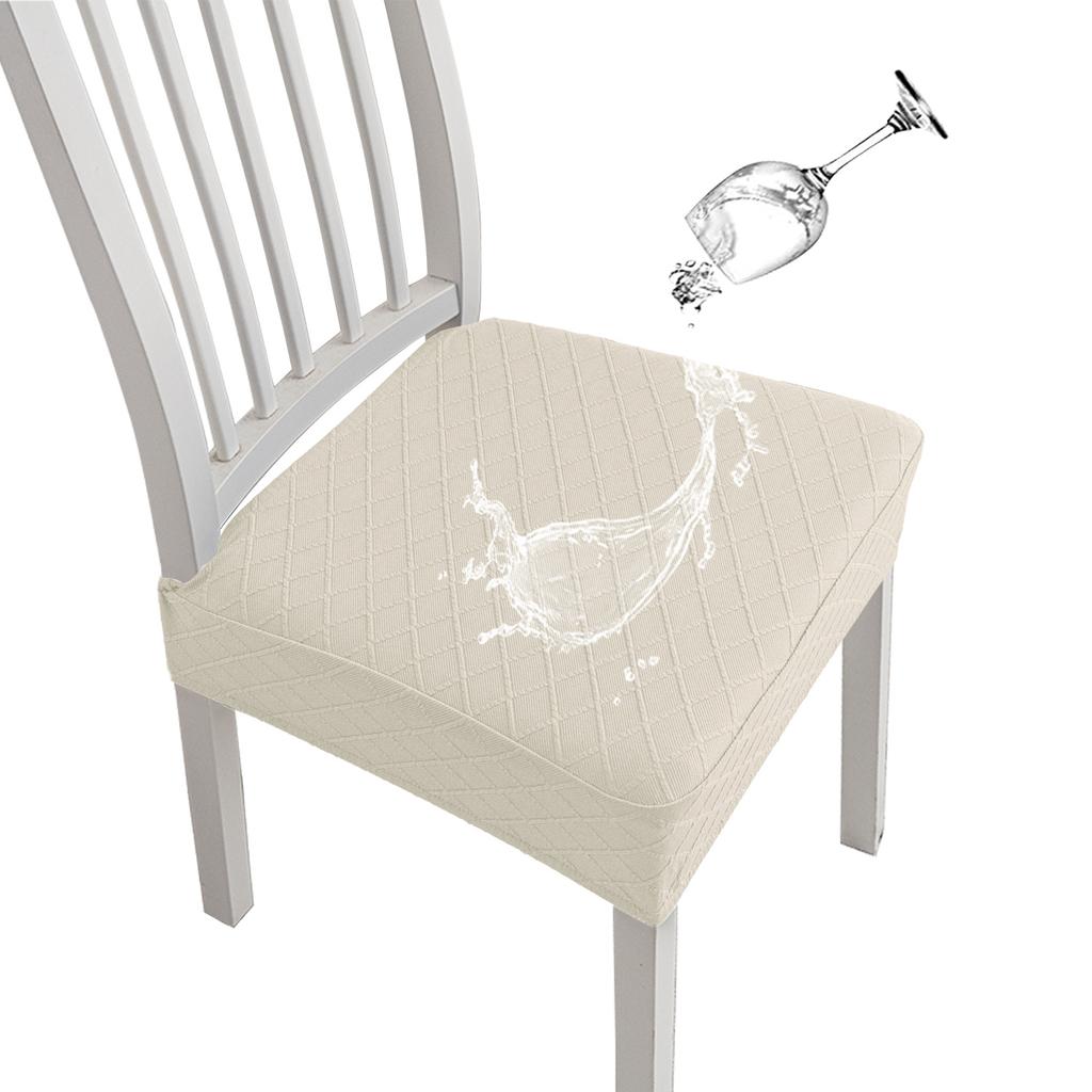 Universal Waterproof Elastic Dining Chair Cover Removable Washable Seat Protector for Home Kitchen Living Room