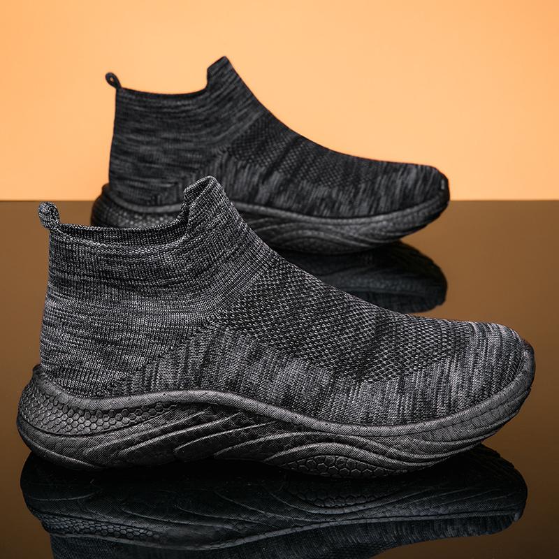 Fashion Breathable Men's Casual Shoes Soft Running Shoes Ankle Boots Socks Shoes Mesh Sneakers Comfort Tennis Shoes Sports Shoes