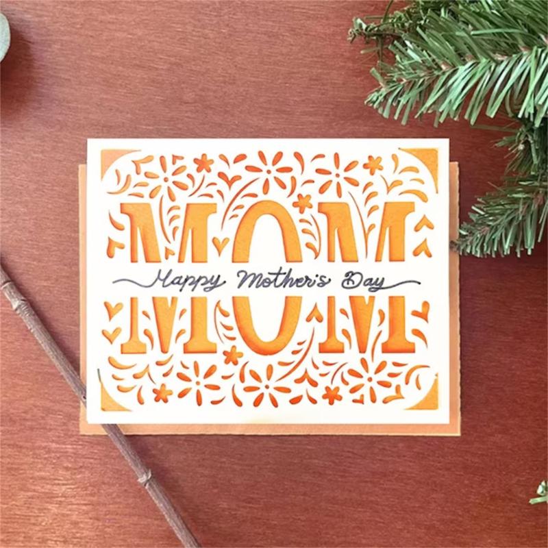Mom Flower Cutting Dies for Photo Scrapbooking Card Making Decorations Embossing Stencils Carbon Steel Die Cuts