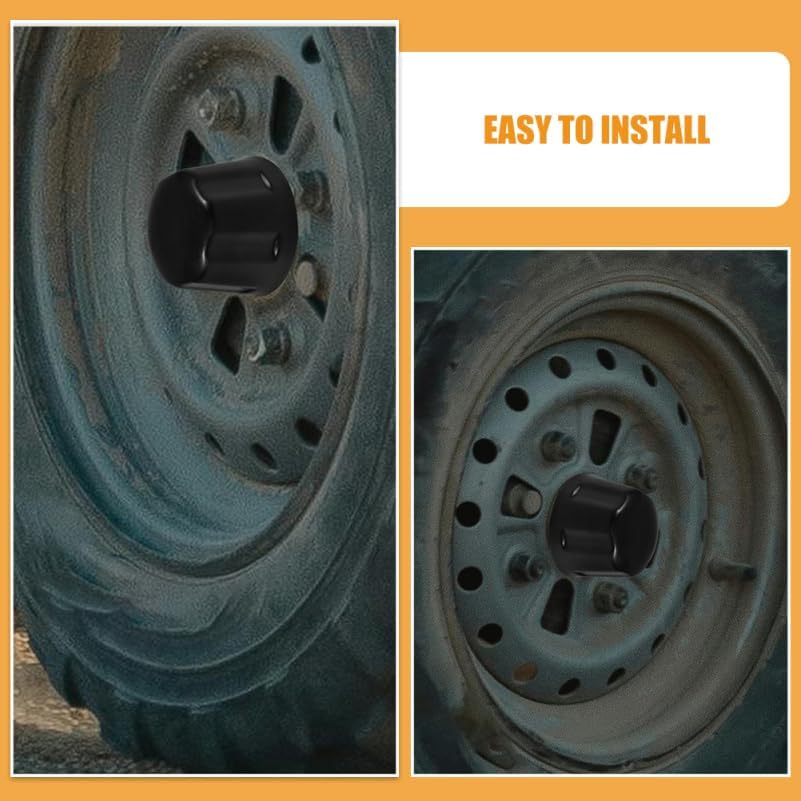 Rubber Dust-Proof Cap Cover for ATV Wheel Hub 2.17X1.57X1.38In Hubcaps Rim Protection for 110-250Cc Quad Go- Accessories