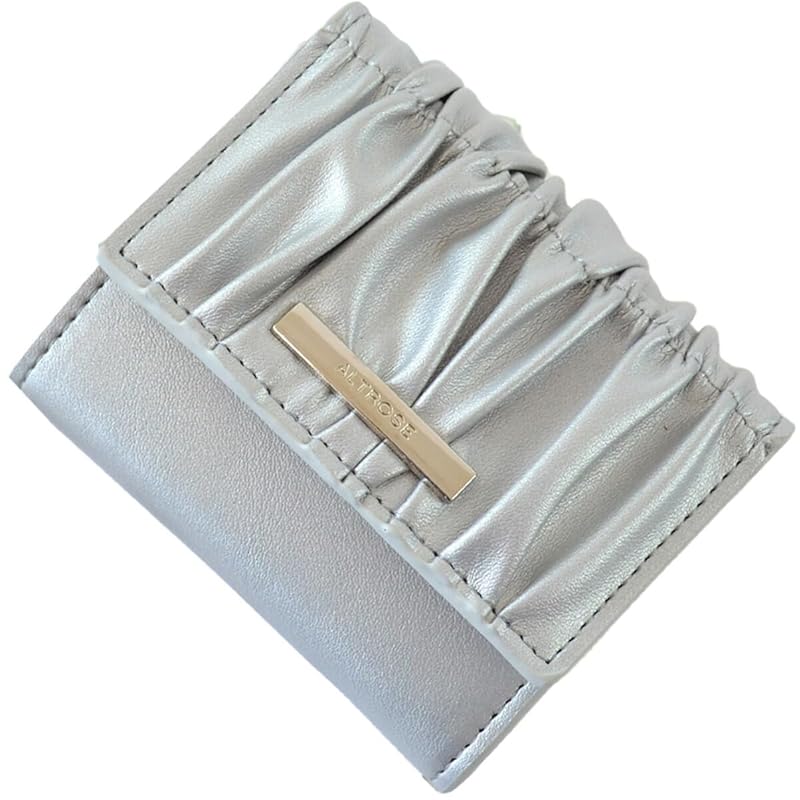 

[Alto Rose] silver trifold wallet ladies trifold wallet box coin compact wallet mini wallet small wallet thin wallet woman mini cute folding wallet