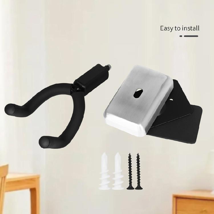 Guitar Wall Mount Hanger Adjustable U-Shaped Hook Metal Base Display Stand