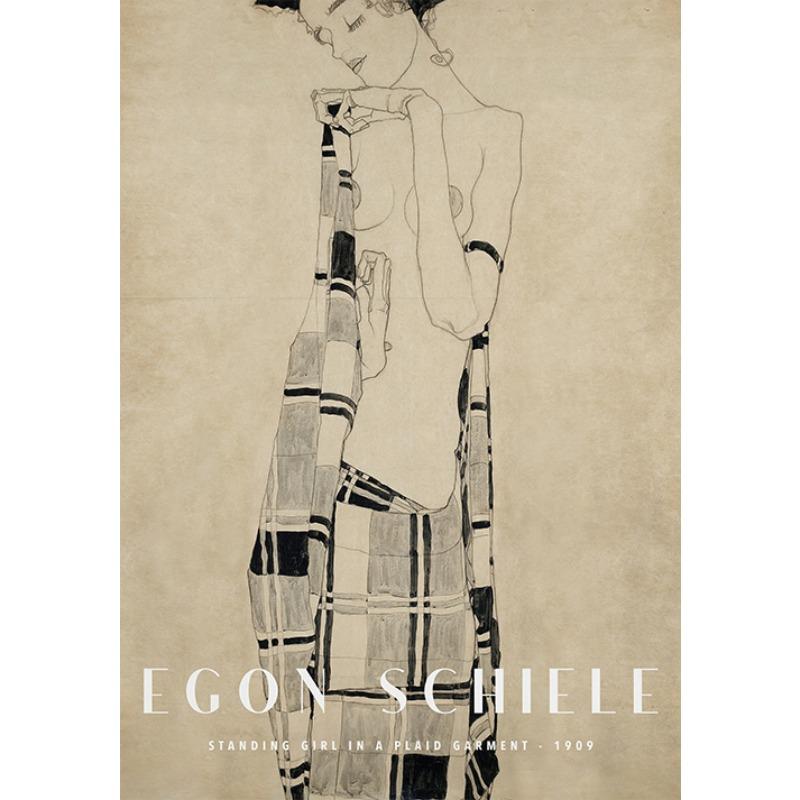 Klimt and Schiele Art Exhibition Print Gustav Klimt Vintage Garden Art Print Egon Schiele Women Famous Painting Decor Canvas Art