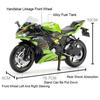 1/12 Kawasaki NIJIA ZX6R Motocykl z lehké slitiny Model autíčka Přední kolo Levé pravé Řízení Zadní kolo Odpružené vozidlo Dárek pro děti