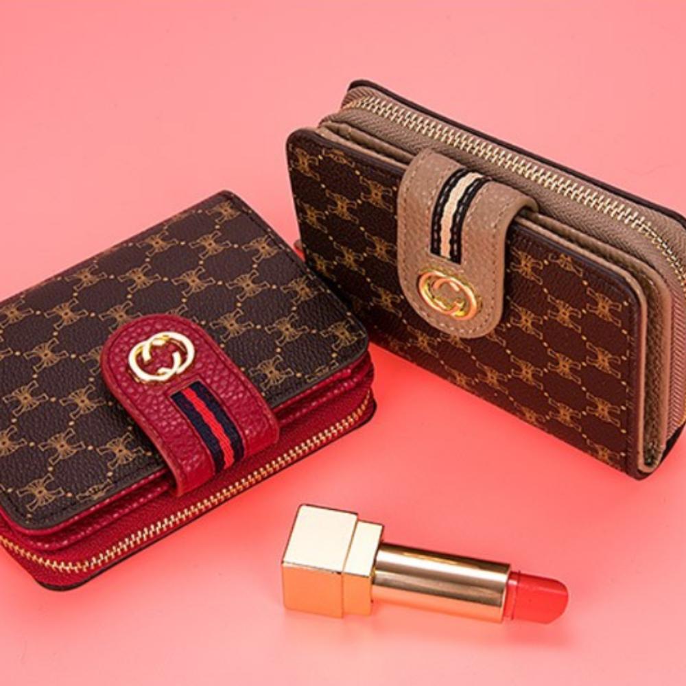 Creang Women's Zippered Snap-On Luxury Half Wallet W743