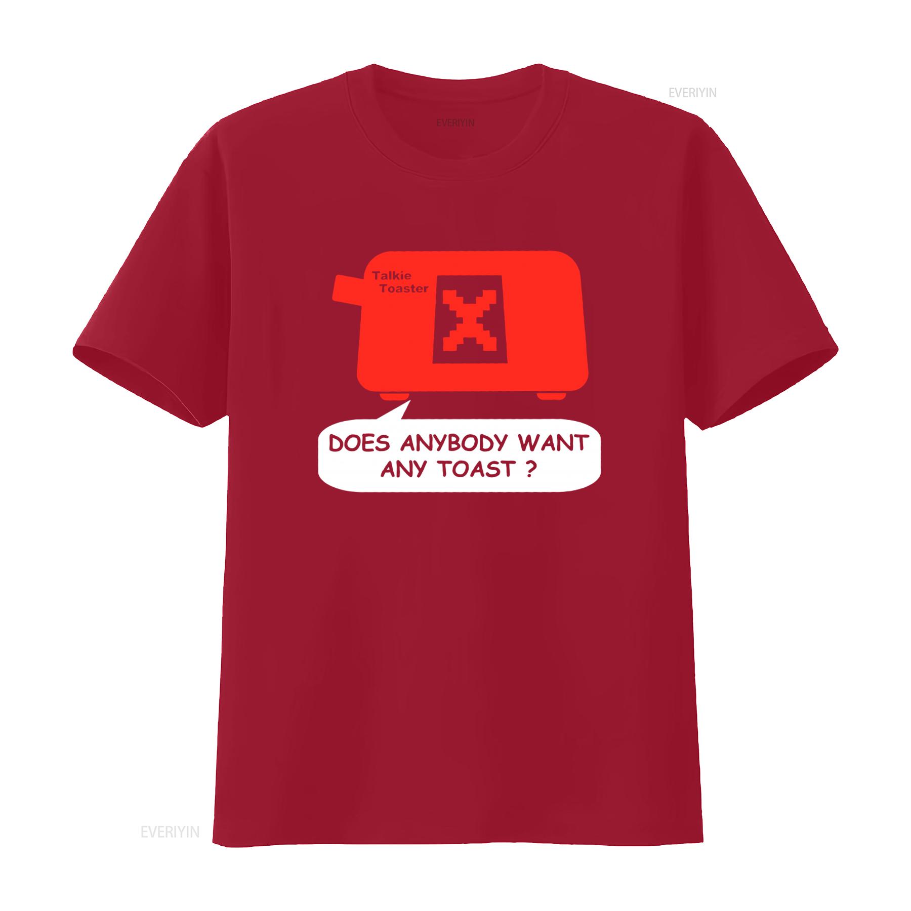 Talkie Toaster Red Dwarf Inspired T Shirt For Funny Toast Quote Print vintage Washed designer clothes Unisex graphic streetwear S