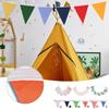 10m 36PCS Multicolor Bunting Banner Gradient Color Single Layer Cotton Pennant Children's Birthday Christmas Home Party Decor