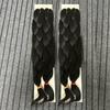 48inch 170grams 24inch 2X Pre-Stretched Jumbo Single Weft Braiding Hair Extensions Yaki Texture Dyed Heat Resistant Hot Water
