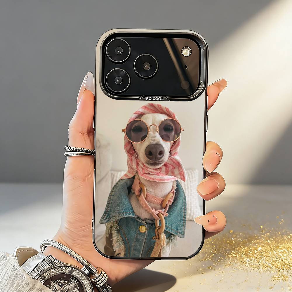 P-Pet Puppy Dog Cute Phone Case For iPhone17,16,15,14,13,12,11,Pro,MAX White Matte Shockproof Cover