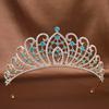 European and American Crown Princess Headwear Wedding Water Diamond Alloy Hair Accessory Full Diamond Crown Makeup Styling Updo Accessory