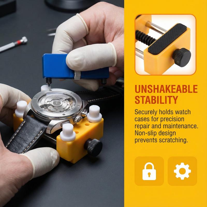 Professional Watch Repair Kit: Adjustable Case Opener & Precision Disassembly Tools for Battery Replacement