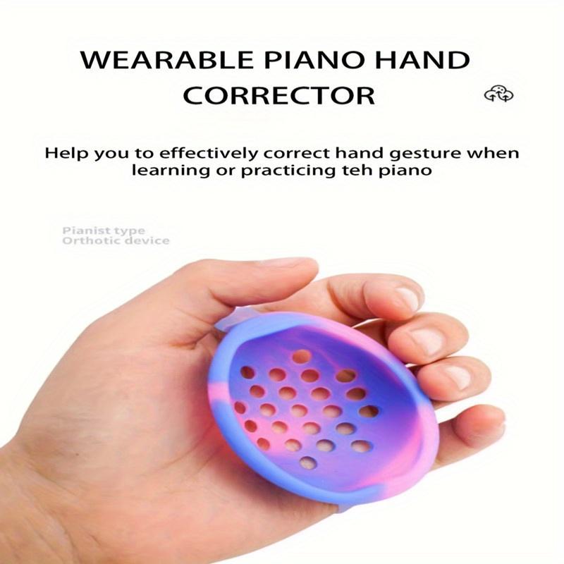 1pair Vibration Wearable Piano Hand Corrector Piano Hand Silicone Orthotics Piano Gesture Corrector Piano Beginner Hand Type Aid Grip Strength Trainer