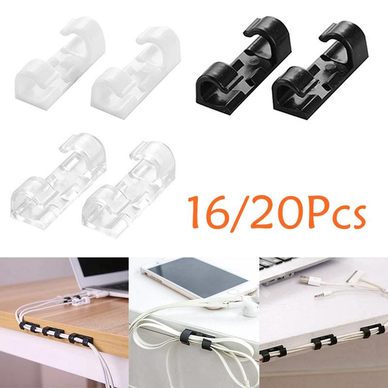 Data Cable Fixing Clamp Self Adhesive Wire Manager Usb Charger Cord Organizer Telephone Line Winder Retainer Clip Cable