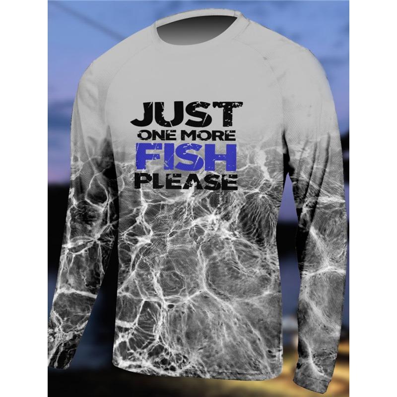 Men's Fishing Shirt Outdoor Long Sleeved UV Protection Breathable Quick Dry Lightweight Sweat Wicking Tops Spring Summer Fishing