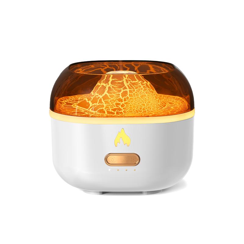 200ml Volcano Air Humidifier Desktop Electric USB Humidificadore Water Mist Essential Oil Aroma Diffuser with Colorful Lighting