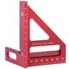 Woodworking Ruler, Right Angle Ruler, 45 Degree, 90 Degree Triangle Ruler, Woodworking Right Angle Protractor, 3D Multi-Angle Measuring Ruler,