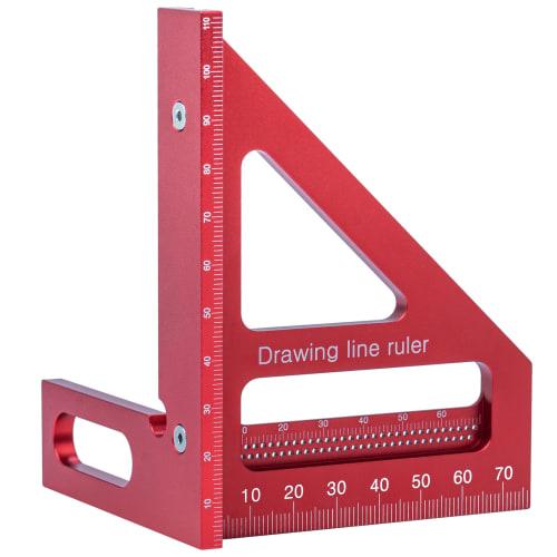 EsiFare Woodworking Ruler, Right Angle Ruler, 45 Degree, 90 Degree Triangle Ruler, Woodworking Right Angle Protractor, 3D Multi-Angle Measuring Ruler,