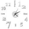 27inch Nordic Wall Clock Dining Restaurant Cafe Decorative Clocks Acrylic Mirror Wall Sticker Silent Quartz Watch Home Decor